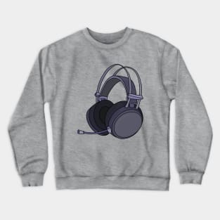 Cool Gamer Headphones Crewneck Sweatshirt